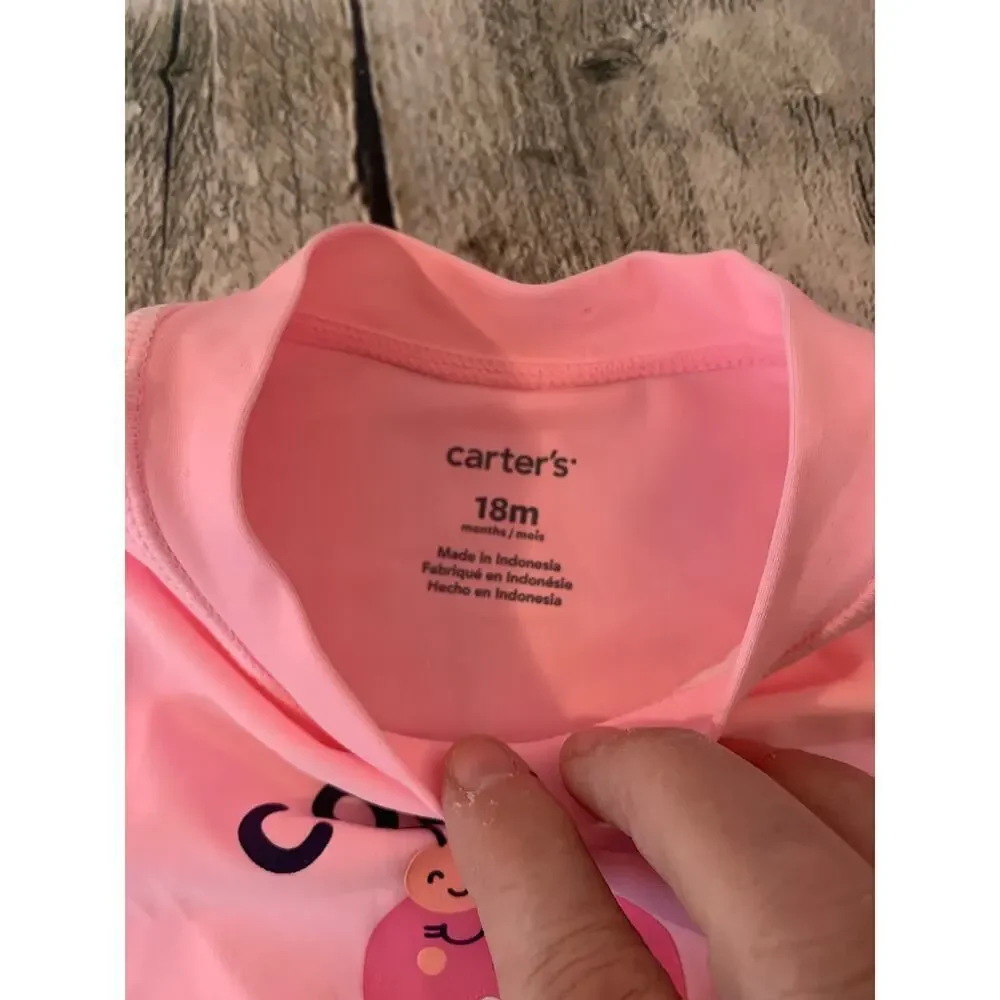 CARTER’S Girl’s Pink Rashguard Swim Top / Size: 18 Months